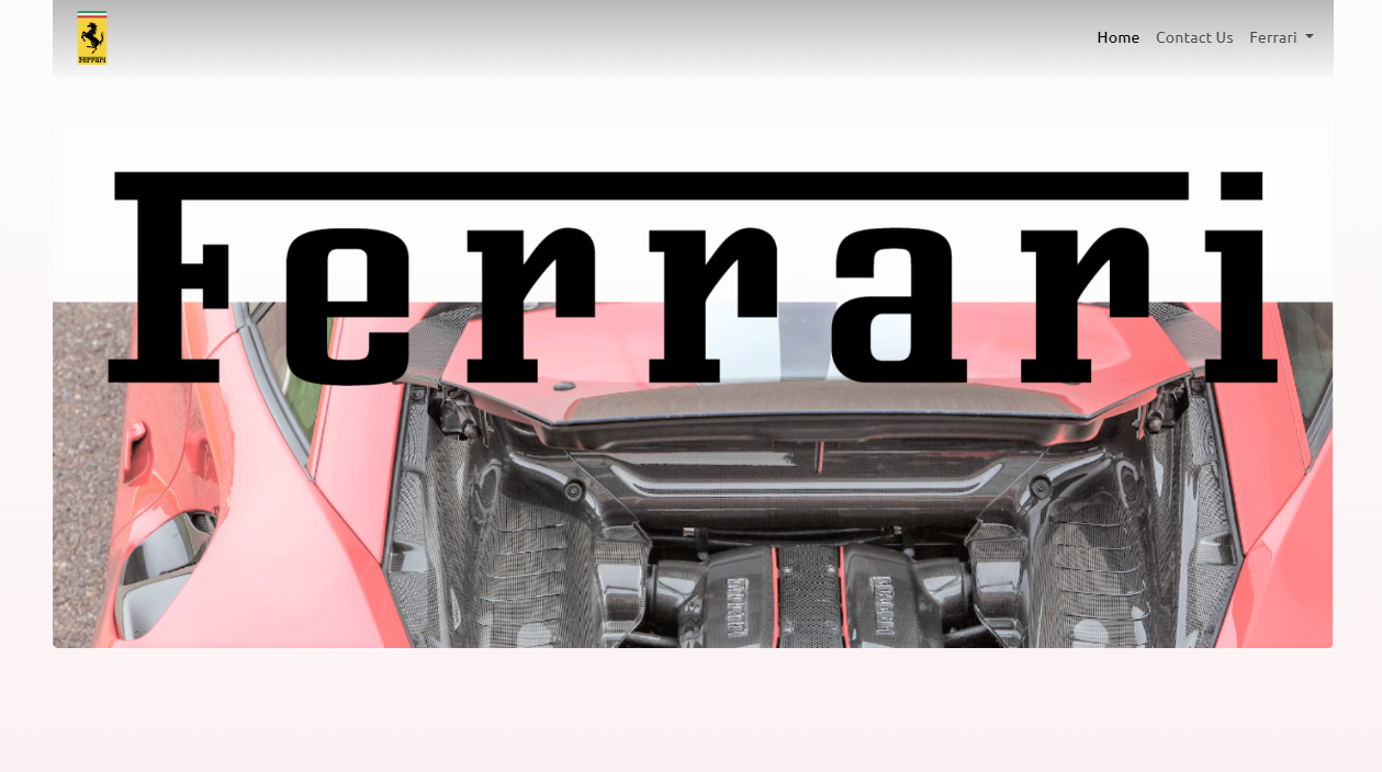 Ferrari Website Screenshot